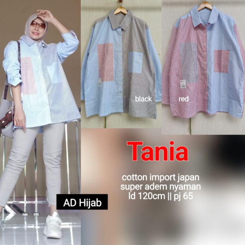 BAJU ATASAN WANITA JUMBO BIG SIZE KAOS LD 110-120 // TANIA TUNIK BY AD HIJAB FASHION HQ/MIE TUNIK/ST