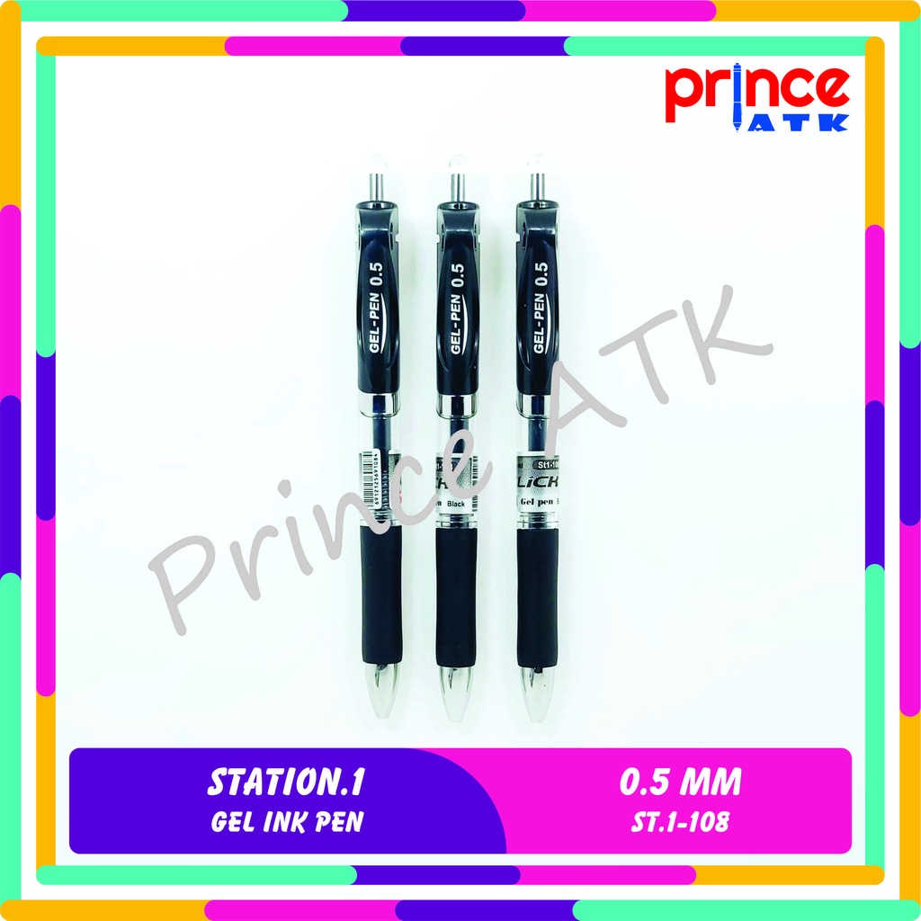 BALLPOINT / PENA / PULPEN GEL STATION.1 0.5 MM ST-108