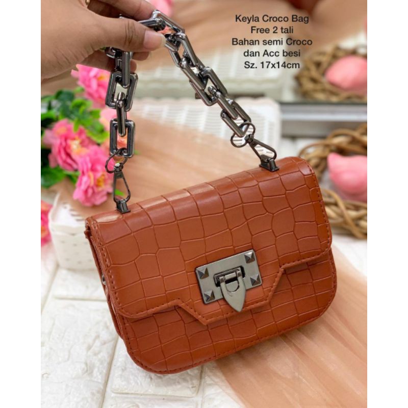 tas slempang/tas wanita/Keyla Croco