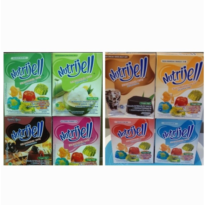 

nutrijel jelly sachet 15 gram 1 rasa 1 sachet, cincau,leci,agar merah ,agar coklat