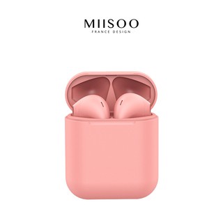 MIISOO i13 PRO Macaron i12 Macaron TWS Earphone IZIN POSTEL TRUE Wireless STEREO Bluetooth HiFi-i12 PINK