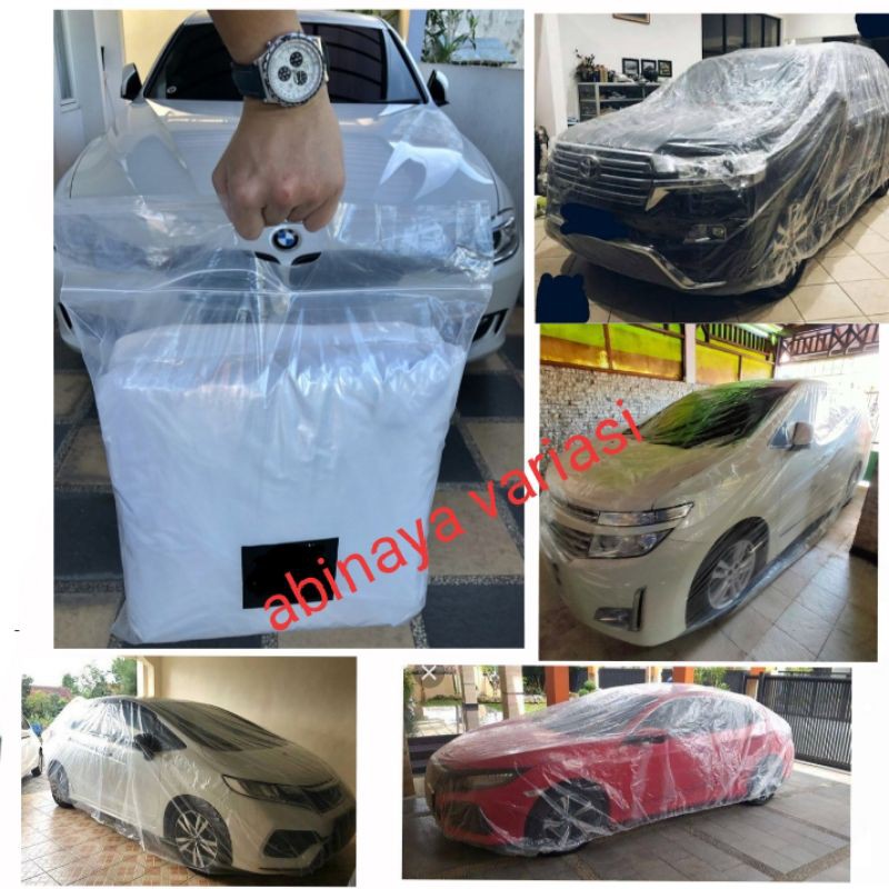 Body Cover Sarung Mobil All New Avanza Xenia Veloz Model Bening Transfaran