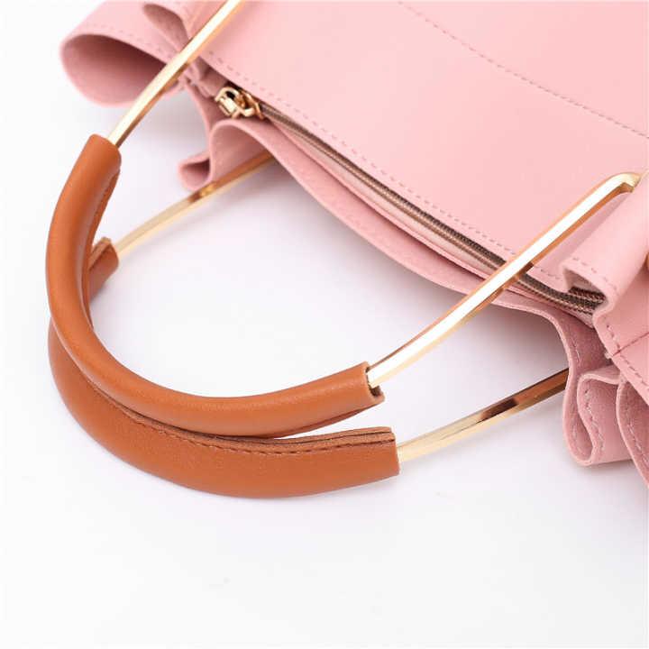 BJ67350 (2IN1) - BEIGE/PINK/REDWINE - TAS SALE HANDBAG TOTEBAG JINJING SLEMPANG IMPORT TAS WANITA FASHION IMPORT MODIS ELEGAN TERMURAH TERLARIS TERBARU BAGSTORE JAKARTA TAS BATAM ZCJ7350