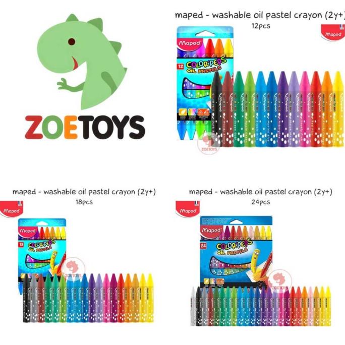 

Zoetoys Maped - Washable Oil Pastel Crayon (2y+) 12pcs | mainan anak
