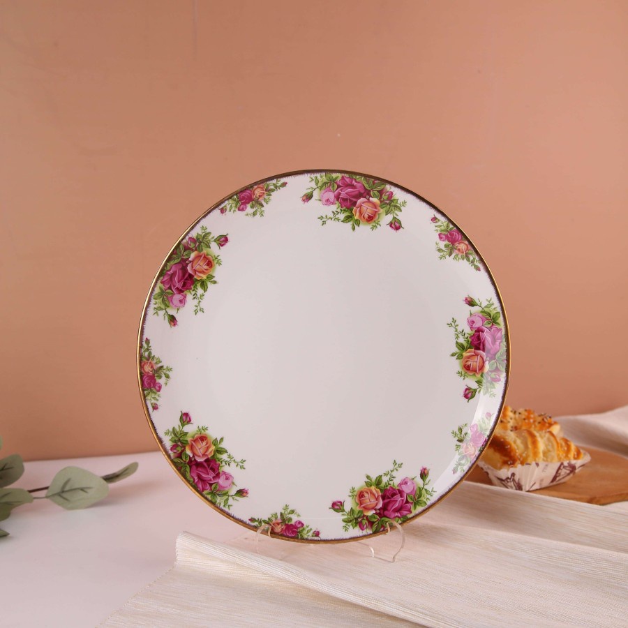 PIRING SAJI KERAMIK ROYAL ROSE GARDEN CAPODIMONTE - ABP2029VA