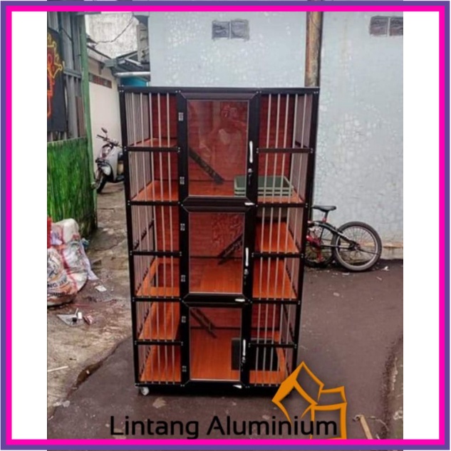 Kandang Kucing / Aluminium Minimalis / 3TINGKAT