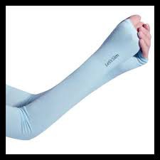 Manset Tangan Lengan Panjang outdoor korea lets slim Aqua x cool / Manset Tangan Olahraga-Biru