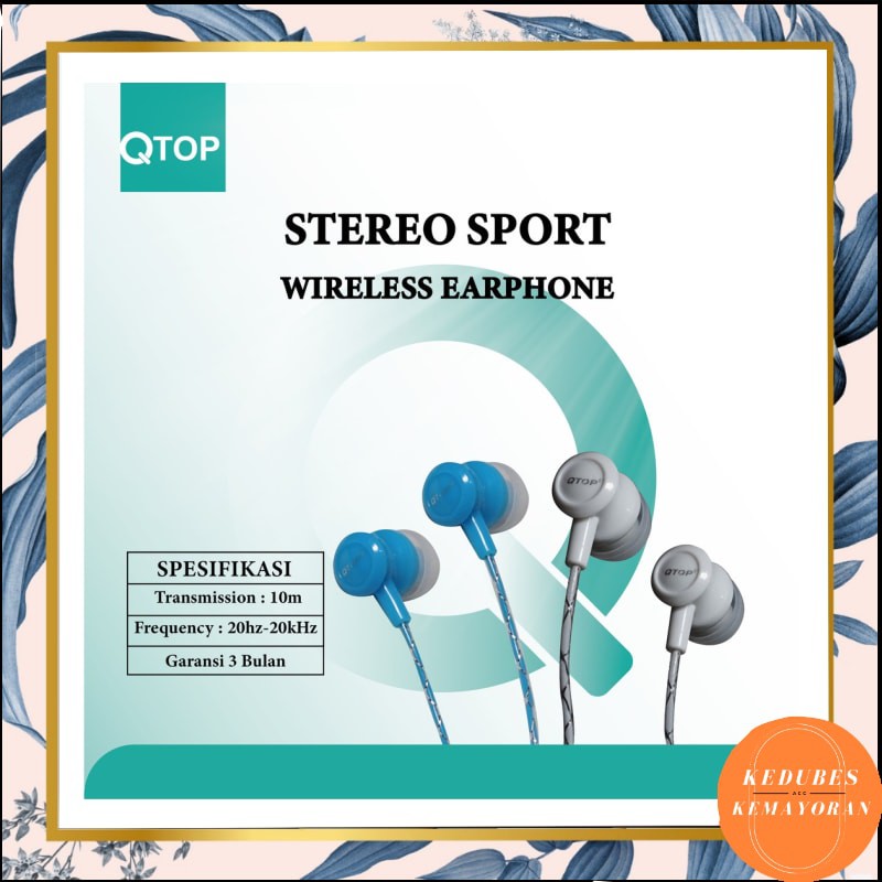 Handsfree QTOP 001 Stereo With Microphone High Quality [kk]