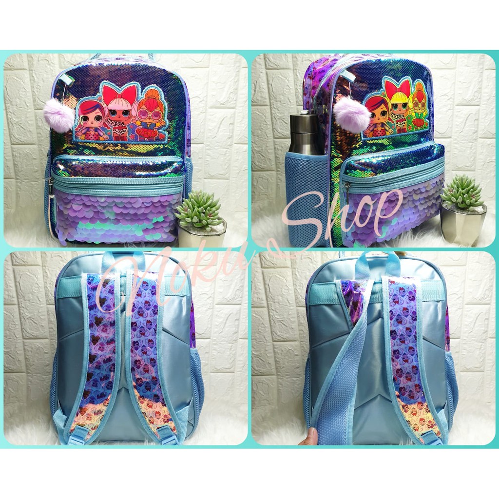 Tas Ransel SD Sequin Hologram LOL Surprise