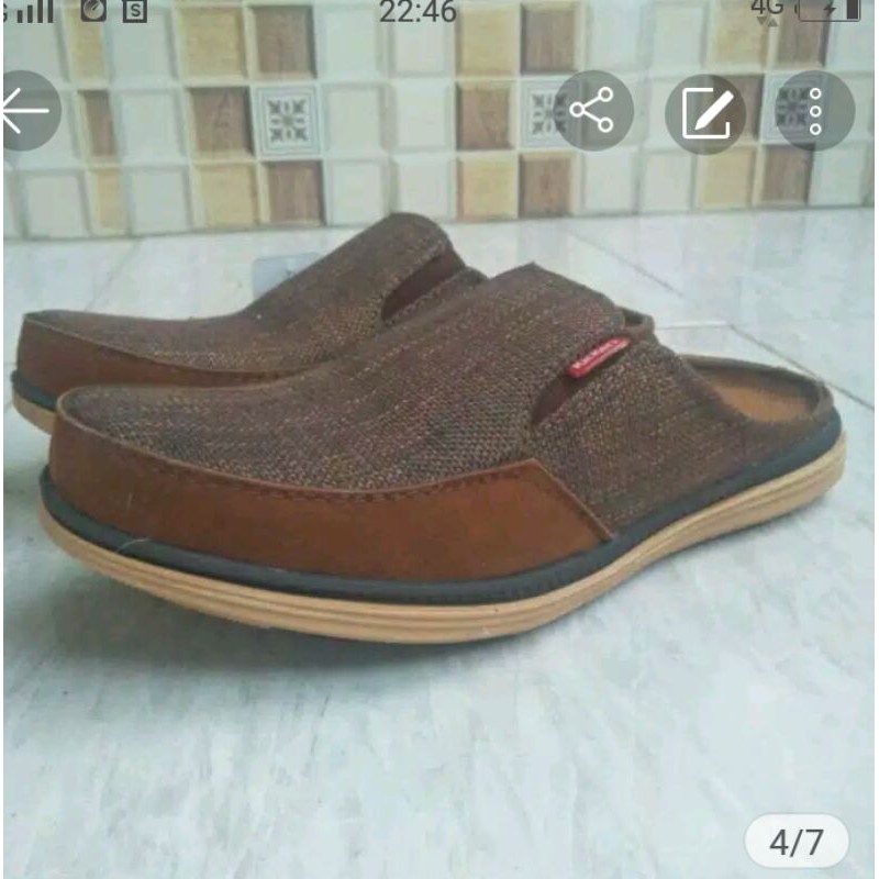 Sepatu sandal Selop kain levis kombinasi sliop kain bagor kombinasi murah