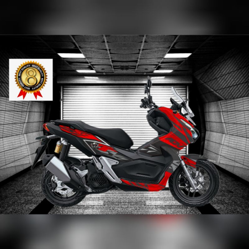 Decal Honda ADV 150 Full body Merah abu variasi #stiker888