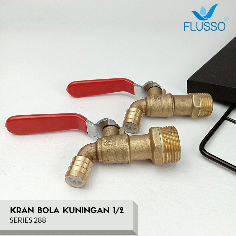 KRAN AIR 1/2&quot; 100% KUNINGAN FLUSSO (288)