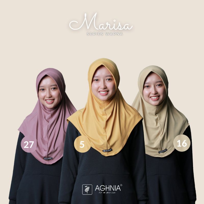 Hijab instan Marisa / Aghnia / Hijab Polos / Bergo