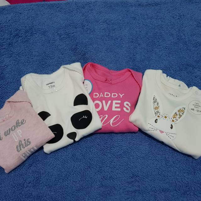 Kaos bayi cewe newborn branded sisa export murah