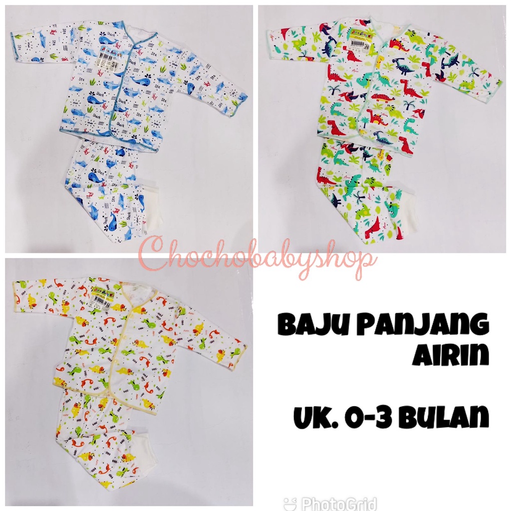 (1set) baju piyama bayi AIRIN baju tidur bayi libby bayi baru lahir baby born