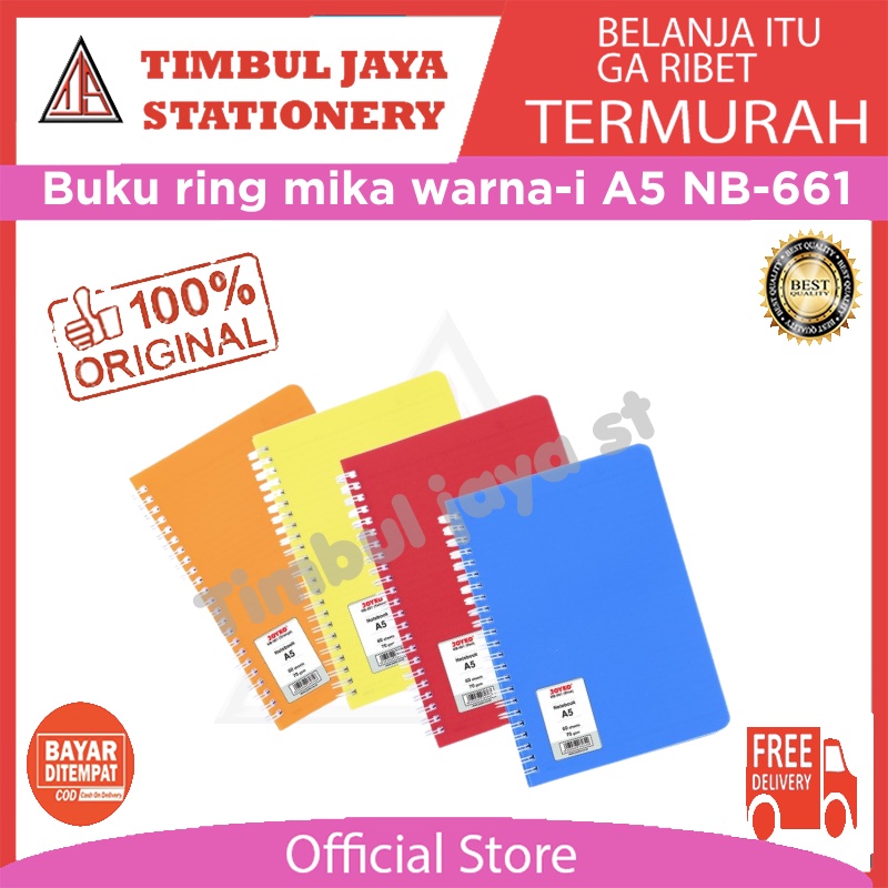 

Joyko Buku ring spiral mika bergaris Notebook Diary Agenda Buku Catatan Bergaris Joyko 60 hal NB-661