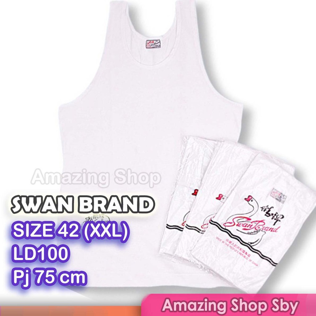 Kaos Dalam Singlet Pria Cowok Swan Brand Murah-SL 42 (3L)