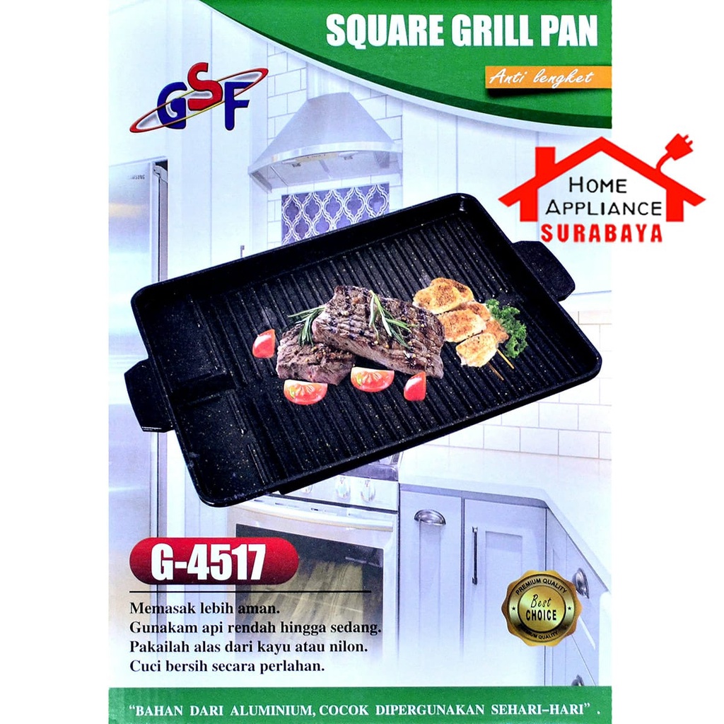 Korean BBQ Yakiniku Multi Square Grill Pan Oil Free GSF G 4517