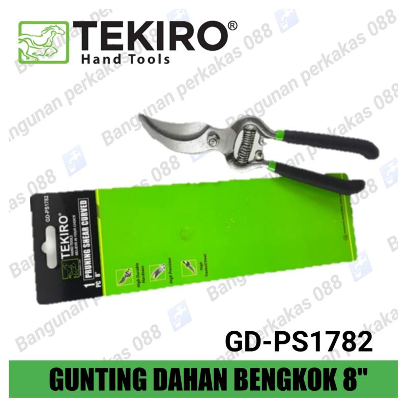 TEKIRO GD-PS1782 - gunting dahan BENGKOK 8inch pruning shear curved ORIGINAL