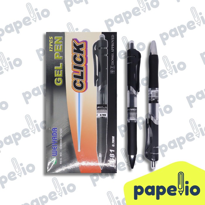 

[12 PCS] Gel Pen WEIYADA Click 0.7mm