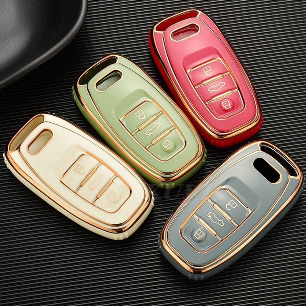 Populer Remote Key Case Lembut TPU Aksesoris Mobil Pelindung Key Fob Cover Untuk Audi A1 A3 A4 A5 A6