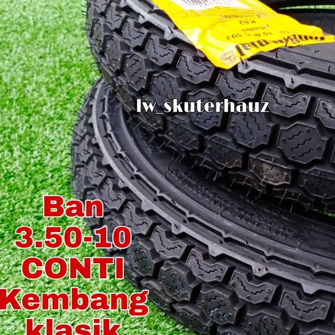 Ban Tubeless Continental Uk 3.50-10 Utk Vespa Ring Velg 10