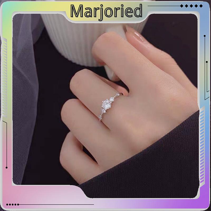 Cincin Korea Berlian Simple Adjustable Cincin Model Terbuka Desain Wanita Hadiah Aksesoris Fashion-MJD