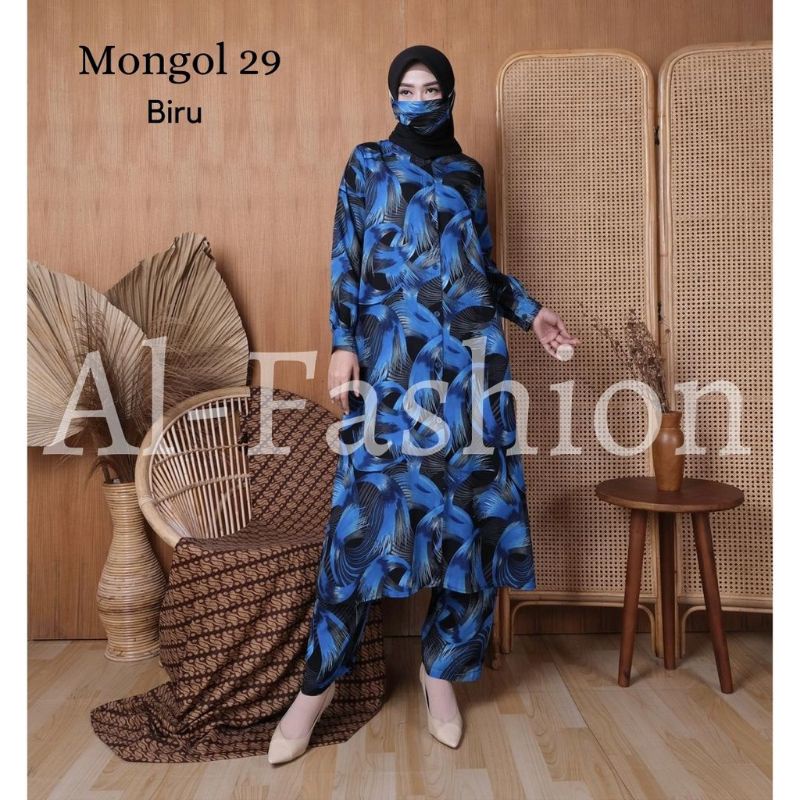 ONE SET STELAN LONG TUNIK & CELANA PANJANG SET