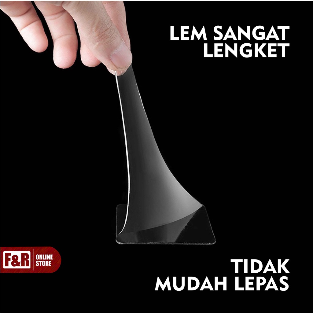 Double Tape Magic Doble Tip Dauble Tape Lakban Selotip Serbaguna Tempelan Perekat Dinding Super Kuat