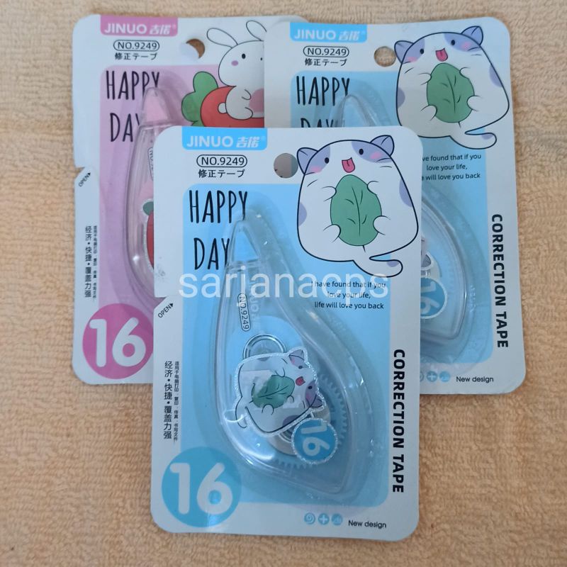 

Correction tape / stipo kertas merk Jinuo 16m no. 9249