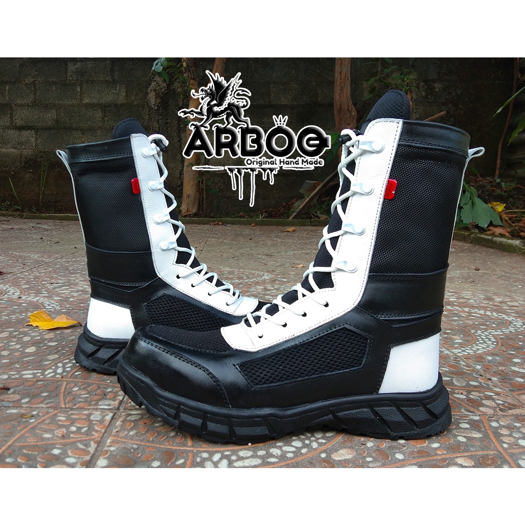 SEPATU PDL BOA PROVOS PM/TNI KULIT ASLI SEPATU PDL TNI POLRI SECURITY SATPAM SEPATU BOOTS PRIA