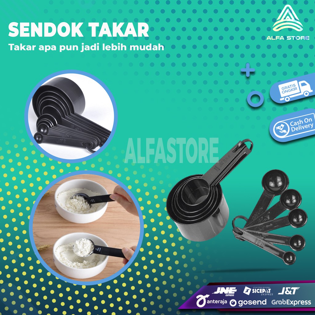 Sendok Takar 10 Pcs Cup Spoon Sendok Takar Ukur Model Mangkok