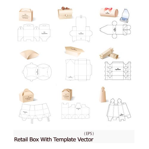Template Design Kemasan Packaging Wadah Cetakan Potong Lipat Makanan Souvenir Barang Desain