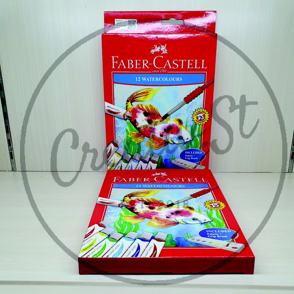  Cat  AIR  Faber Castell Water Colour 12 ML SET Brush  