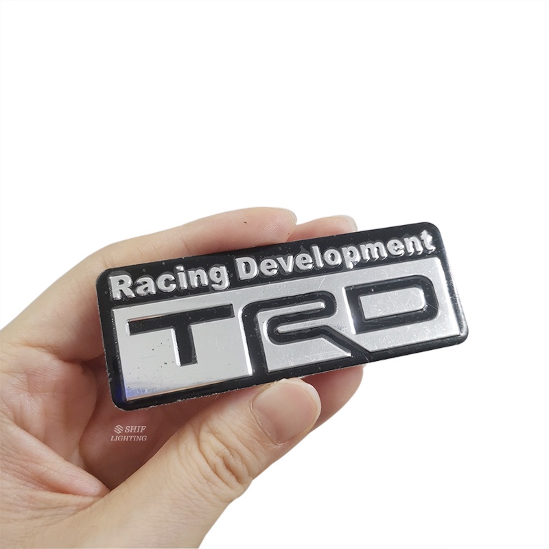 1pc Stiker Emblem Logo TRD RACING DEVELOPMENT Bahan Aluminum Untuk Dekorasi Mobil TOYOTA