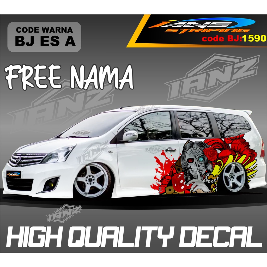 STIKER VARIASI MOBIL GRAND LIVINA LADY ROSE  / STIKER MOBIL TERIOS XPANDER NEW DESAIN / VARIASI STIKER MOBIL AVANZA XENIA