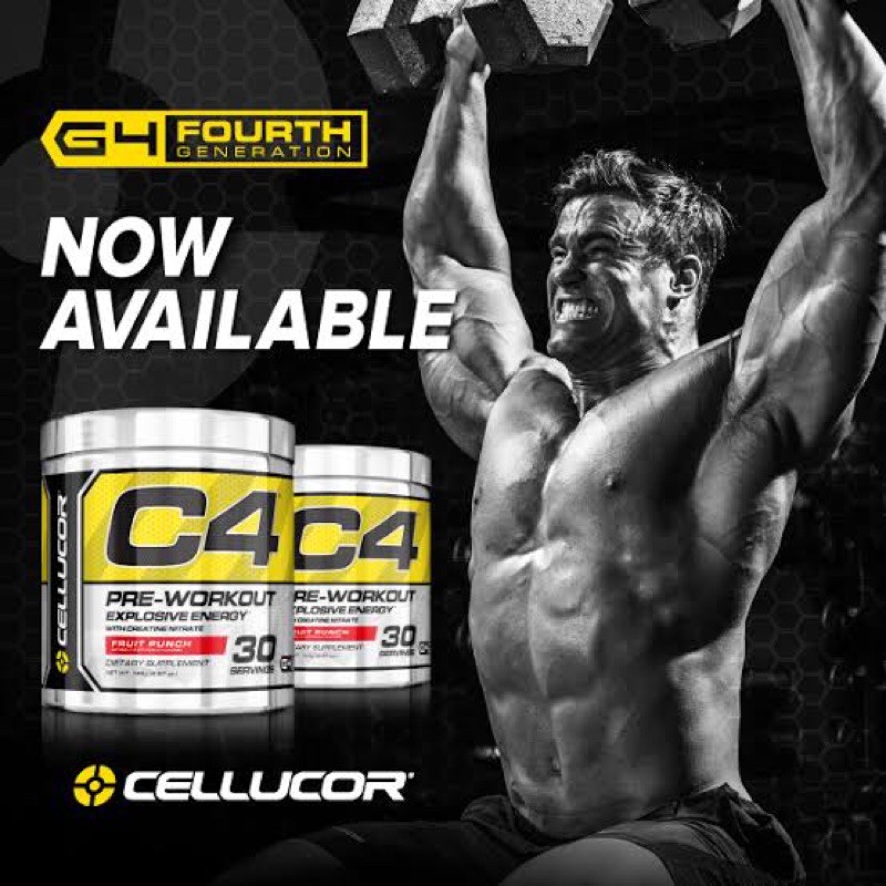 CELLUCOR C4 C 4 PRE WORKOUT 30 SERVING SUPLEMEN GYM MAKANAN FITNES STAMINA WORKOUT POWER