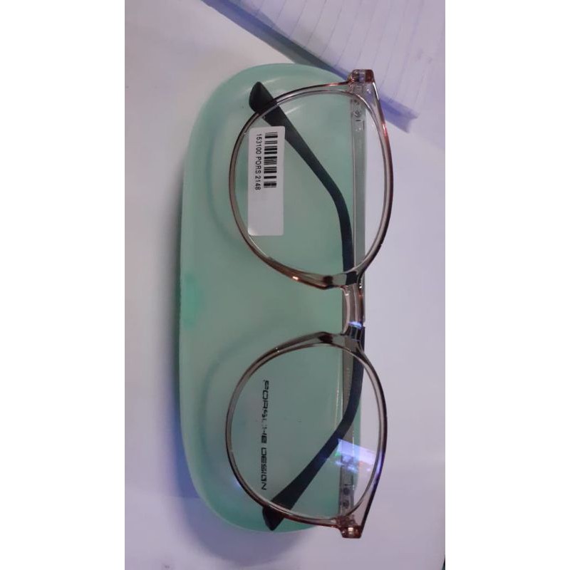 Paket Frame + Lensa Anti Radiasi /Kacamata Bulat Wanita Peach / Kacamata Minus / Kacamata Normal