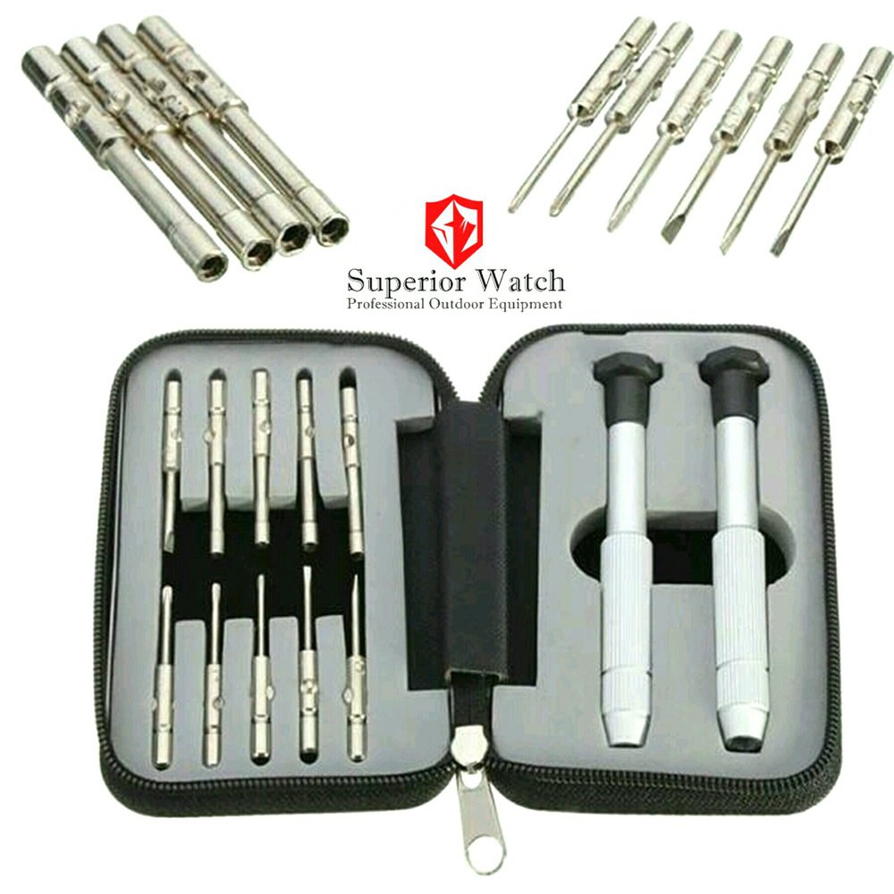 Alat Servis Jam & Kacamata Paket Obeng Stainless Model Dompet Berkualitas