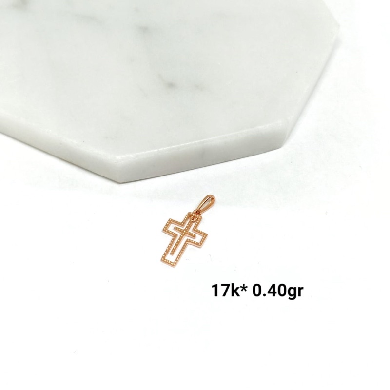 Italy pendant cross rose gold