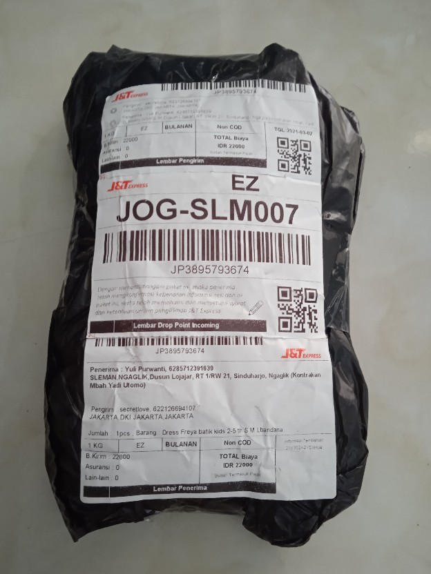 Dress Freya Batik Kids 2-5 Th S M L+bandana