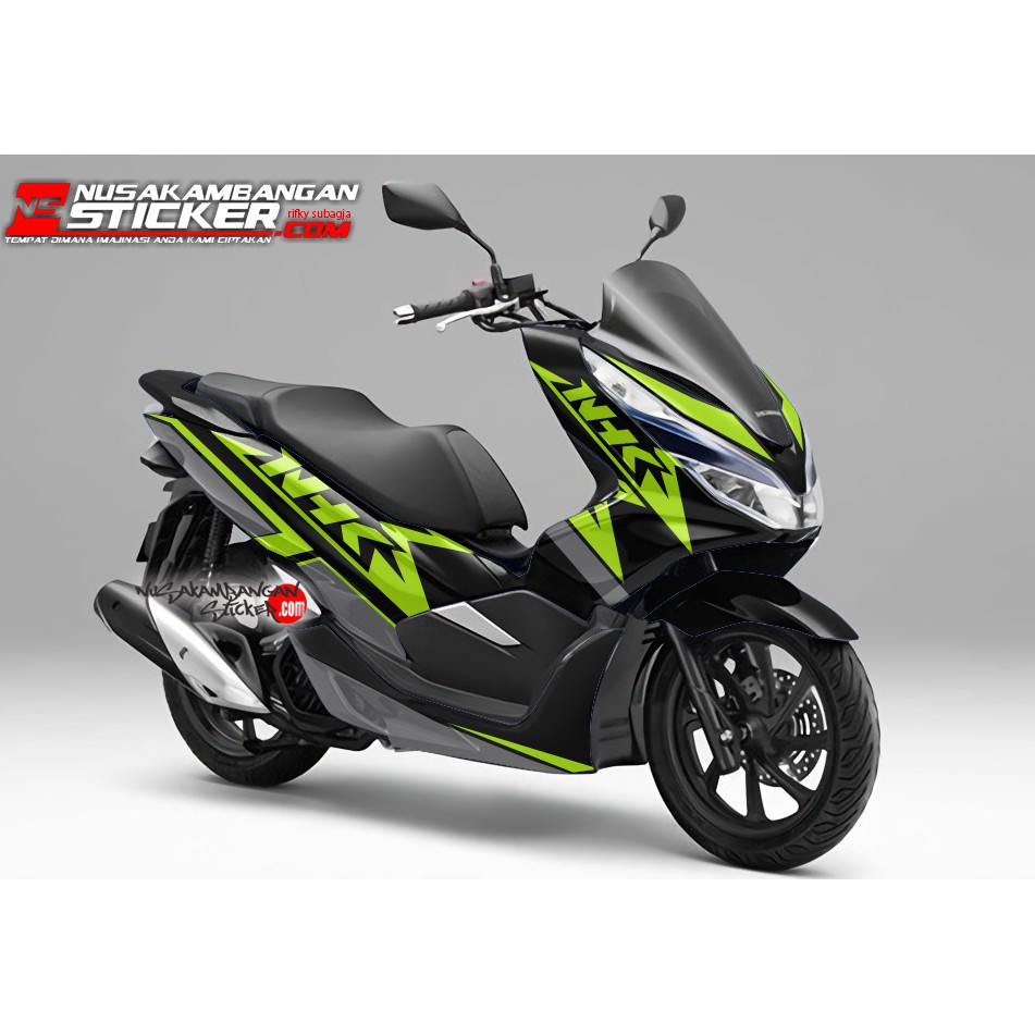 Decal Stiker Motor Honda PCX 150 Full Body NHK Kuning Grafis Racing Team Sticker Custom Variasi Moti