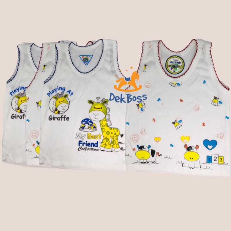 SMLXL Singlet anak bayi sni perempuan laki laki new born polos kaos dalam bayi motif karakter bahan halus-Motif