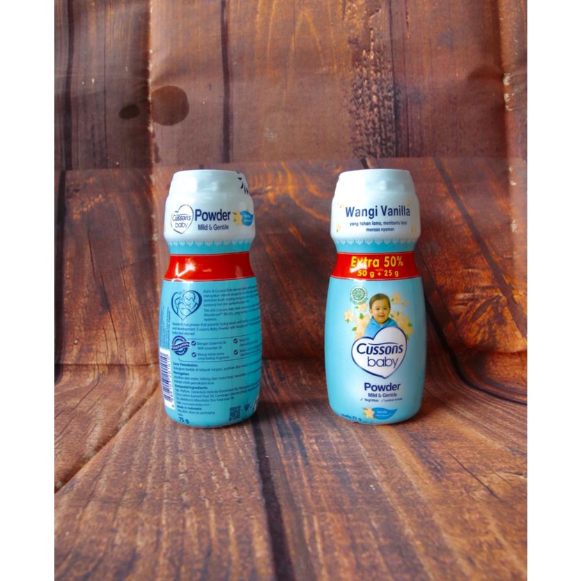 1 pcs Cussons baby Powder 50gr + free 25 gr / Bedak Tabur / Zafka Store