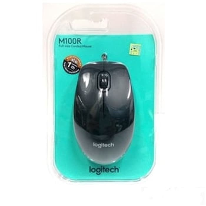 Logitech M100r USB Optical Wired Mouse - Garansi Resmi 3 Tahun