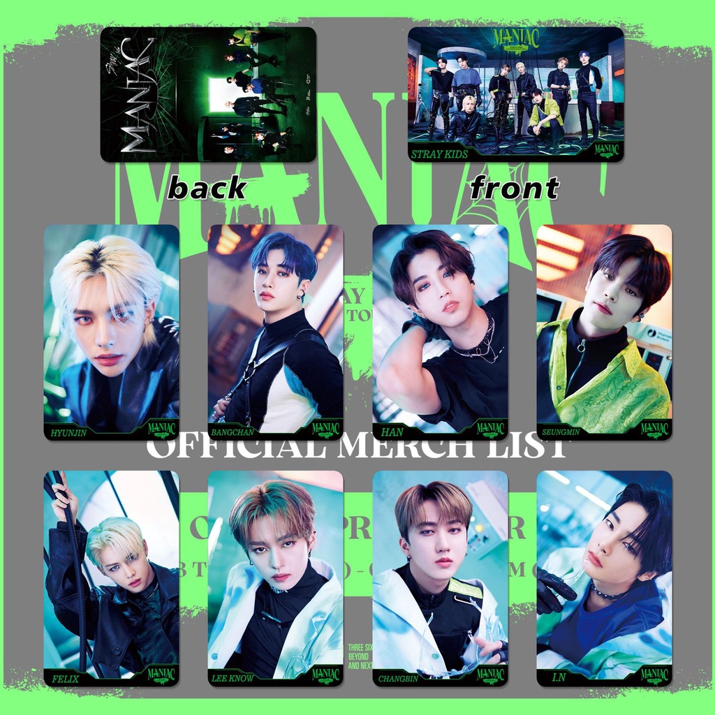 9pcs / set Kartu Foto STRAY KIDS MANIAC Untuk Koleksi