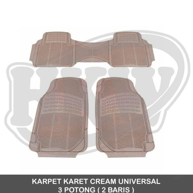 Karpet Karet Cream 3 Potong mobil Timor Aksesoris