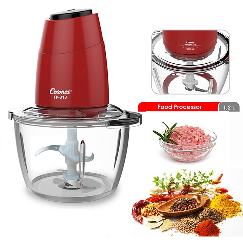 Cosmos Food Processor – Pelumat daging 1.2 L FP-313