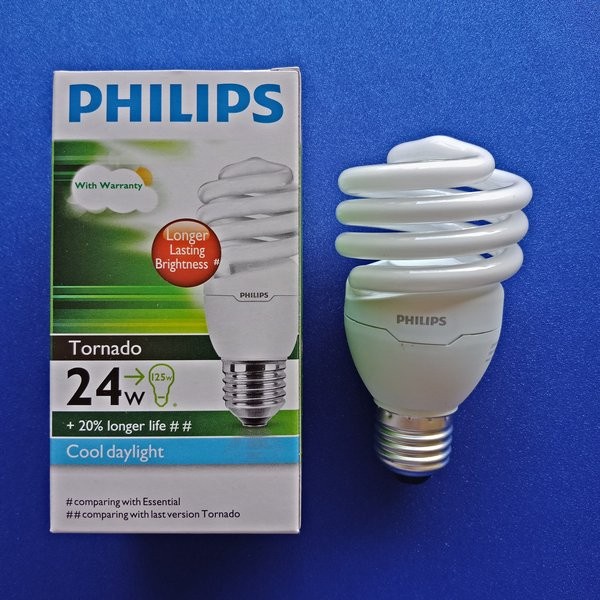 Lampu Spiral Philips Tornado 24Watt, 24W, 24 Watt, 24 W