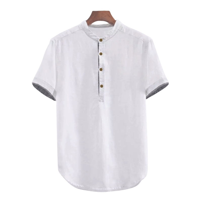 Baju Koko Kurta Dewasa Lengan Pendek Material Catton Adem Serap Keringat-Putih CSL